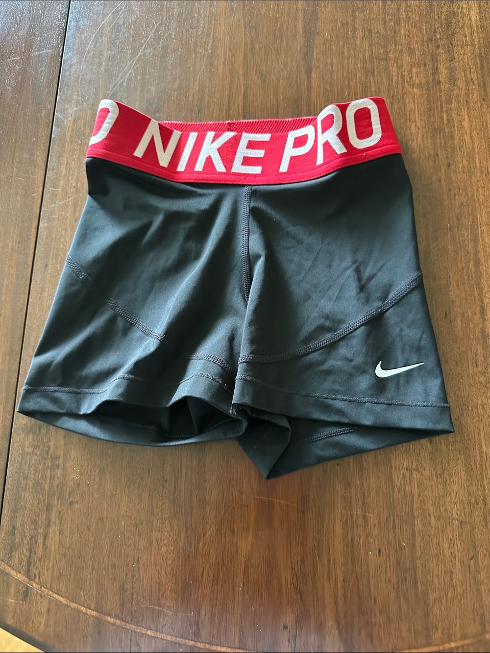 Nike Pro Women's Black Shorts with Red Waistband size XS